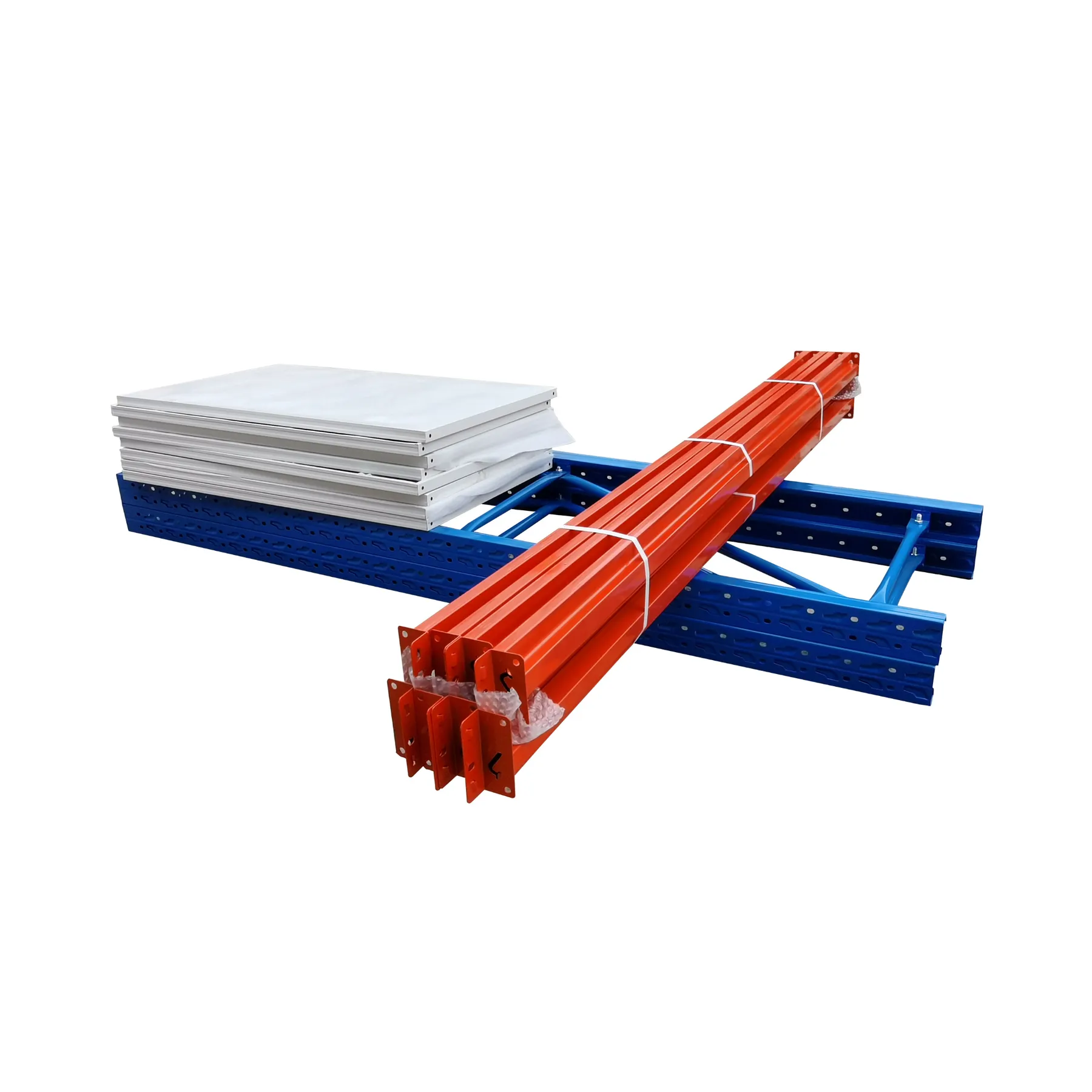 1 Bay Longspan Shelving 2000H x 2000W x 600D Blue/Orange view 3