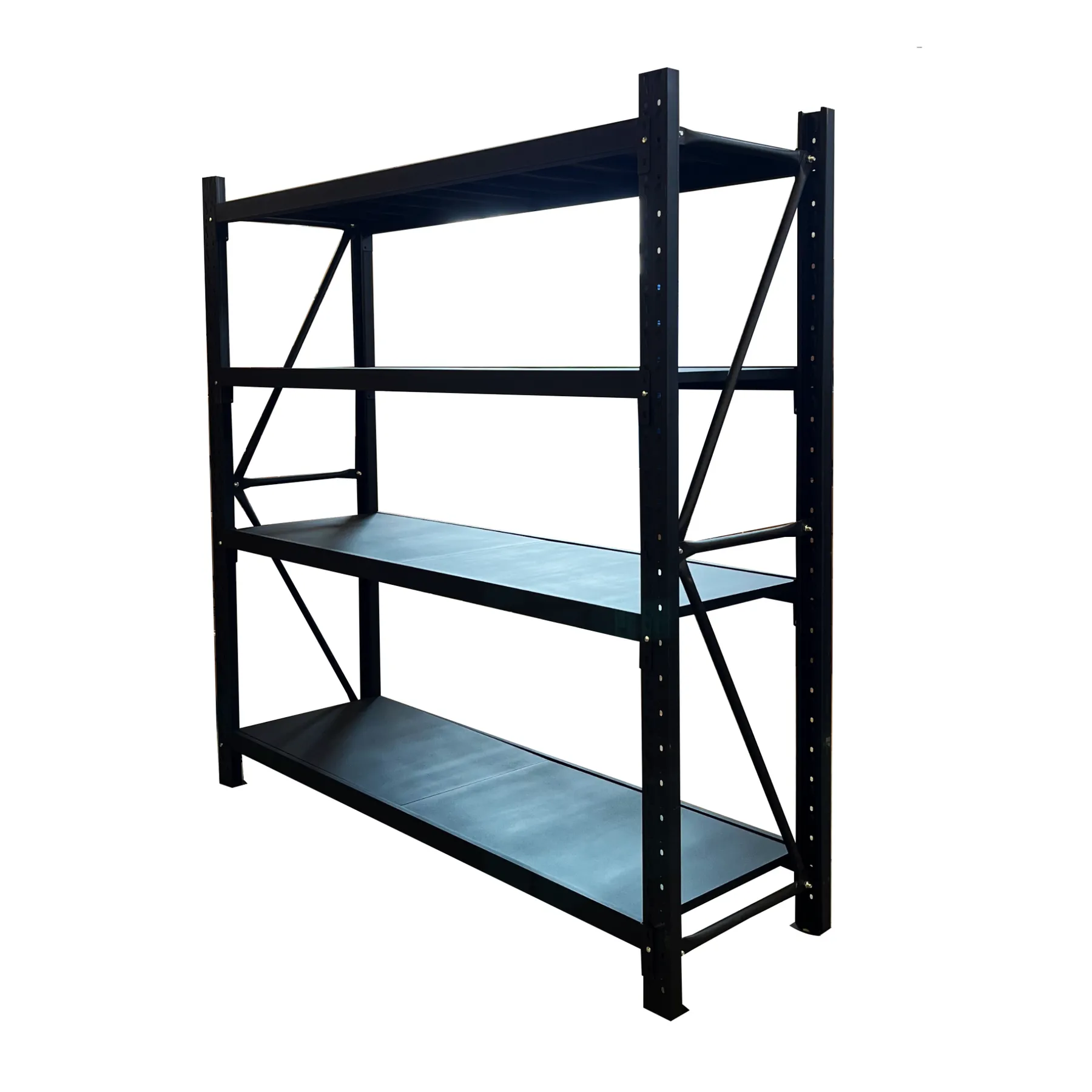 1 Bay Longspan Shelving 2000H x 2000W x 600D Black view 1