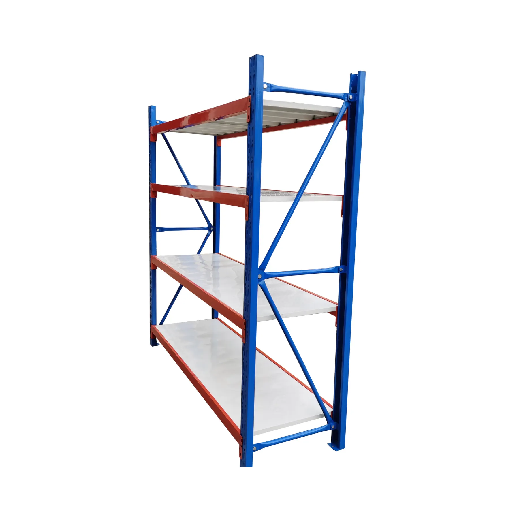 1 Bay Longspan Shelving 2000H x 2000W x 600D Blue/Orange view 1