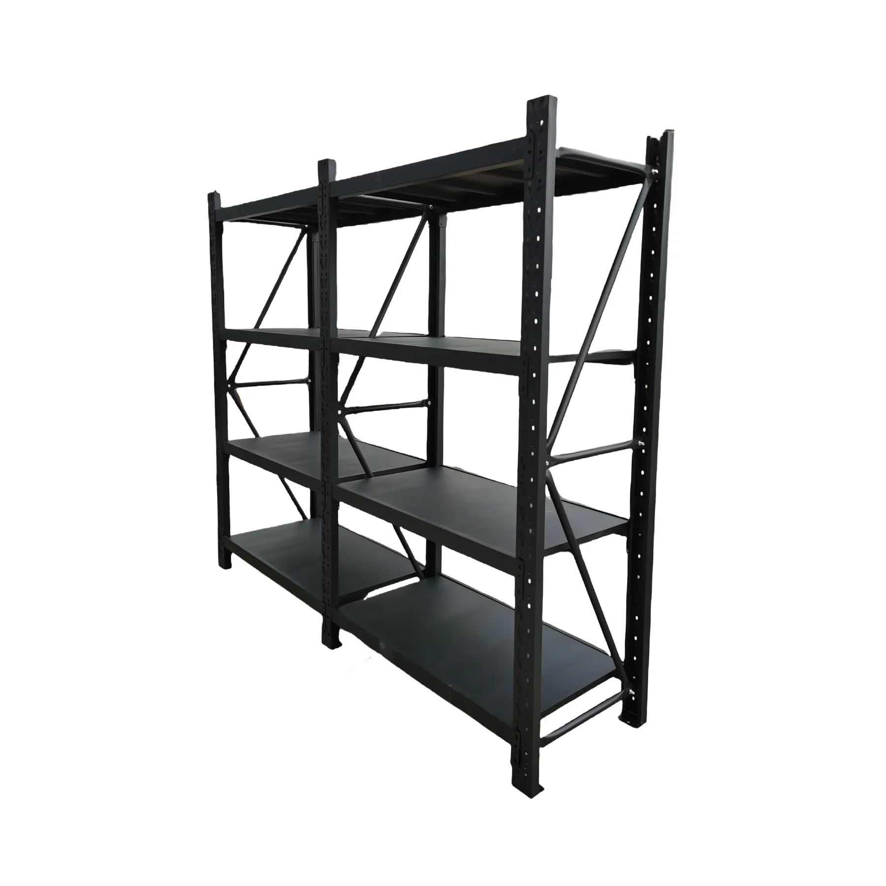 2 Bay Longspan Shelving 2000H x 2400W x 600D Black view 1