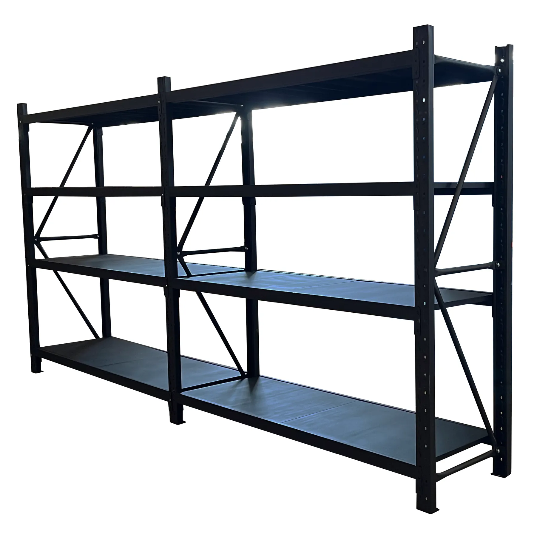 2 Bay Longspan Shelving 2000H x 4000W x 600D Black view 1