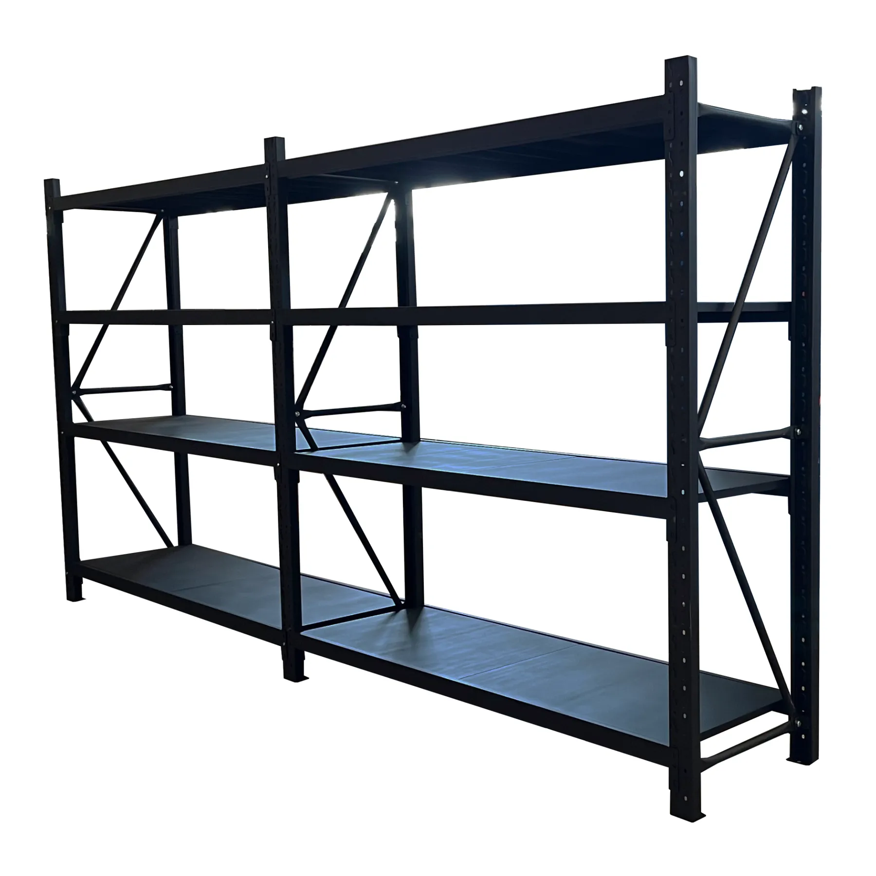 2 Bay Longspan Shelving 2000H x 3000W x 600D Black view 1