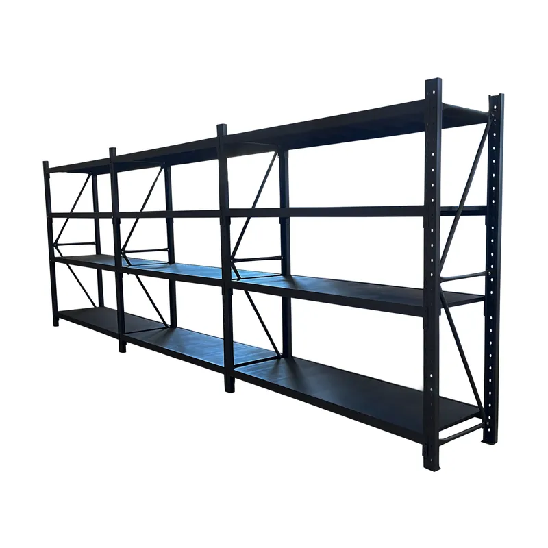3 Bay Longspan Shelving 1500H x 3600W x 600D Black