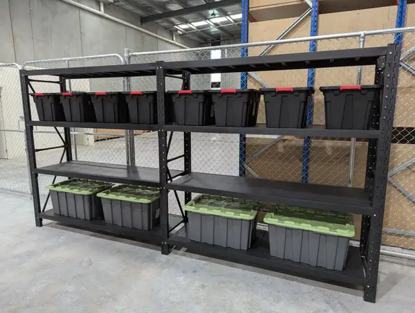 Professional garage shelving installation