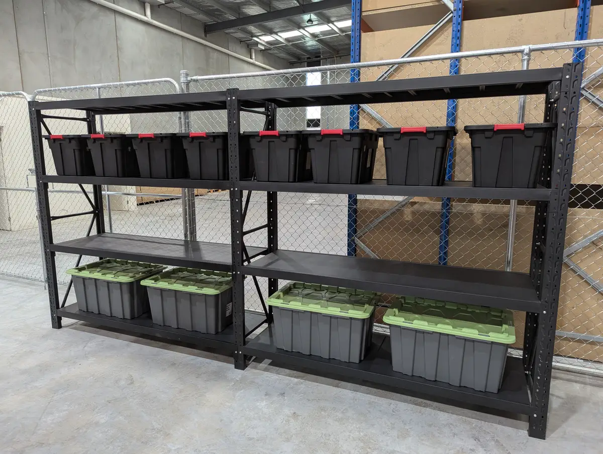 Professional garage shelving installation